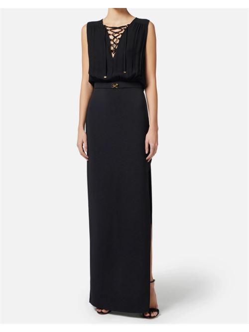 GEORGETTE LACED DRESS ELISABETTA FRANCHI | ABR3851E2110 nero